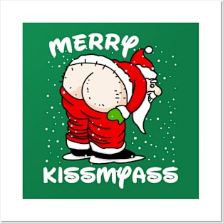 Merry Kissmyass Funny Santa Claus Posters and Art